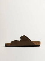 BIRKENSTOCK ARIZONA CORD SUEDE HOMME - DARK TEA