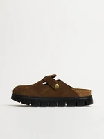 BIRKENSTOCK BOSTON CHUNKY SUEDE FEMME - DARK TEA