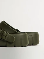 MENS BIRKENSTOCK BIRKI FLOW EVA CLOG - KHAKI