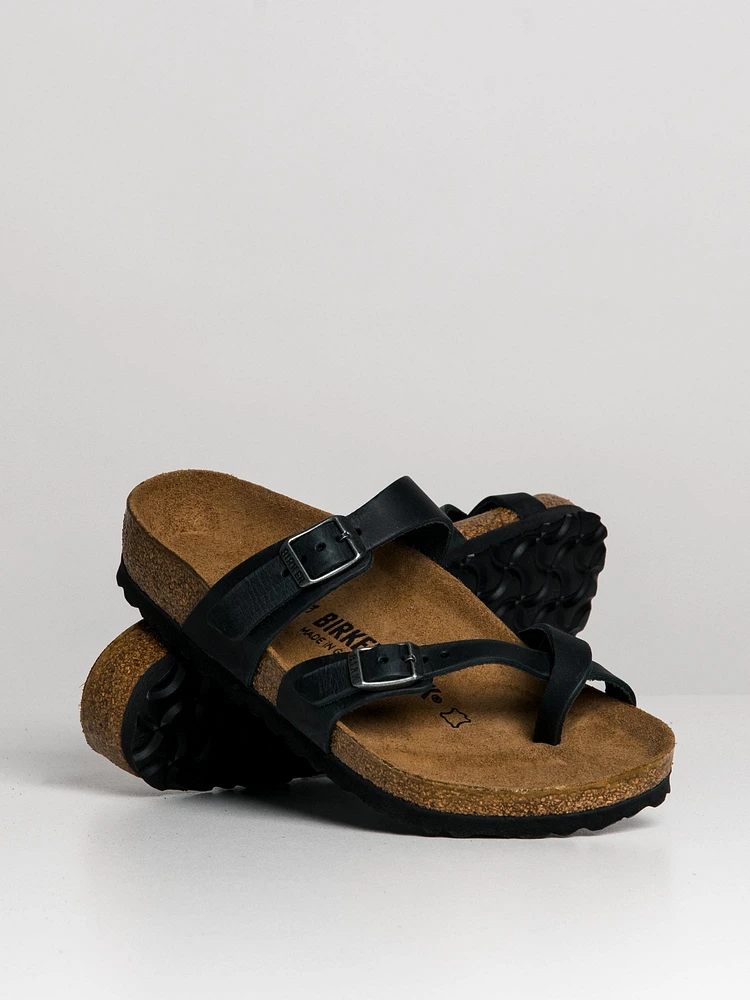 WOMENS BIRKENSTOCK MAYARI OILED LEATHER REGULAR SANDALS