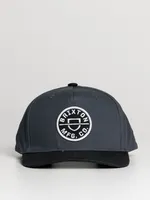 BRIXTON CREST C MP WORN BLACK SNAPBACK - CLEARANCE