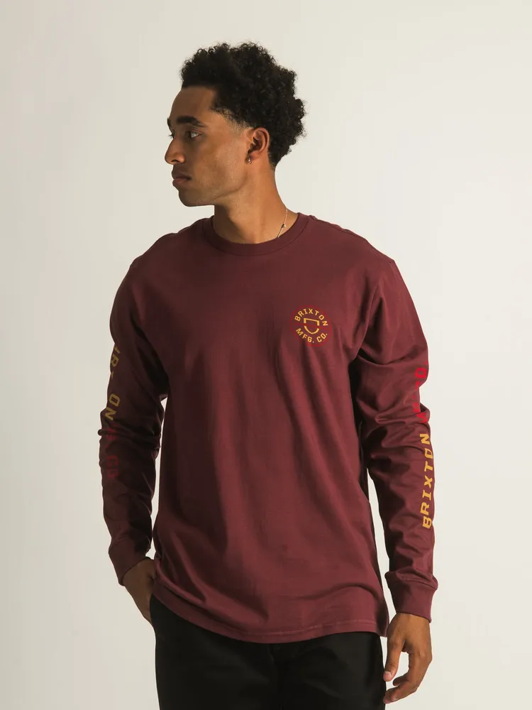 BRIXTON CREST LONG SLEEVE TEE - CLEARANCE