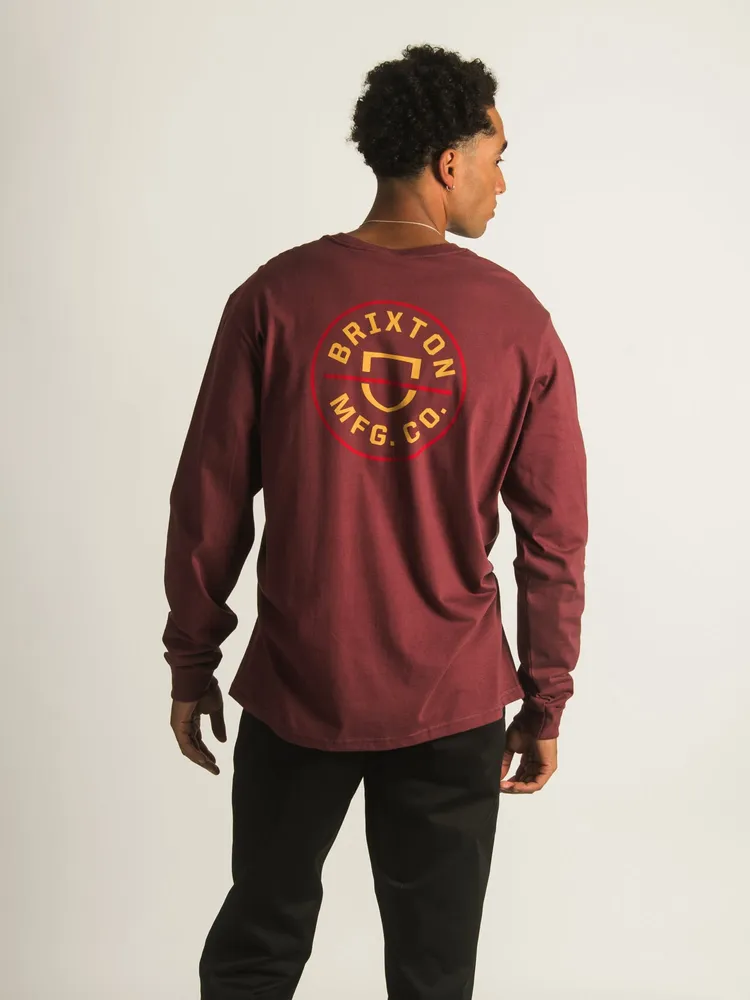 BRIXTON CREST LONG SLEEVE TEE - CLEARANCE