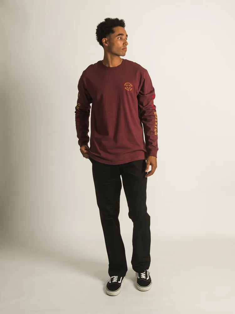 BRIXTON CREST LONG SLEEVE TEE - CLEARANCE