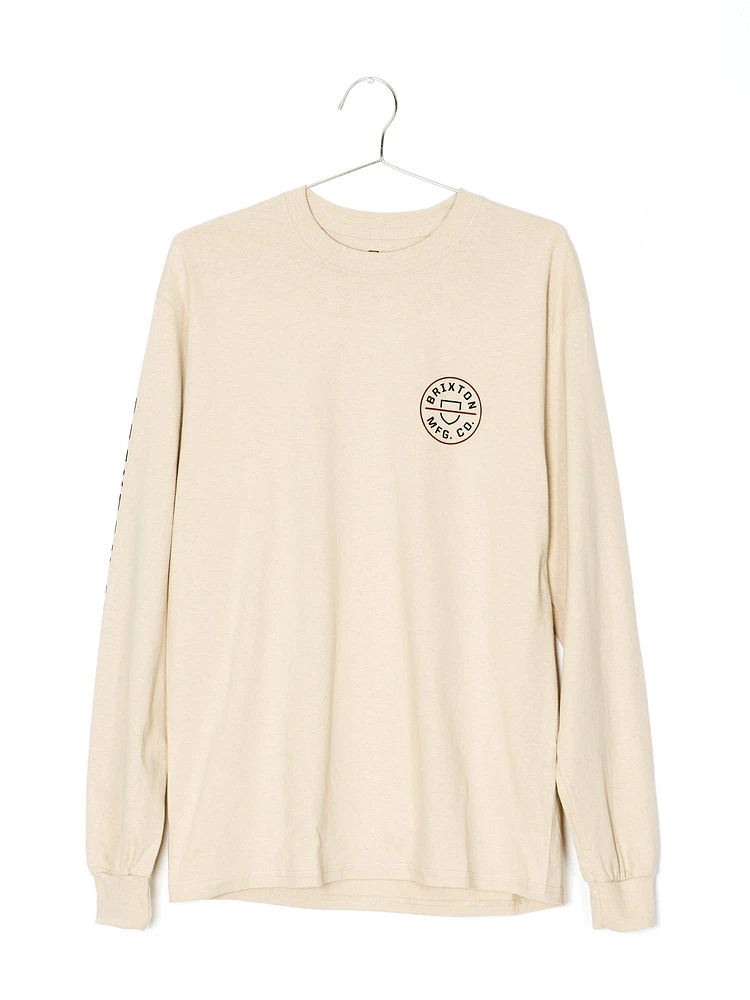 BRIXTON CREST LONG SLEEVE TEE - CLEARANCE