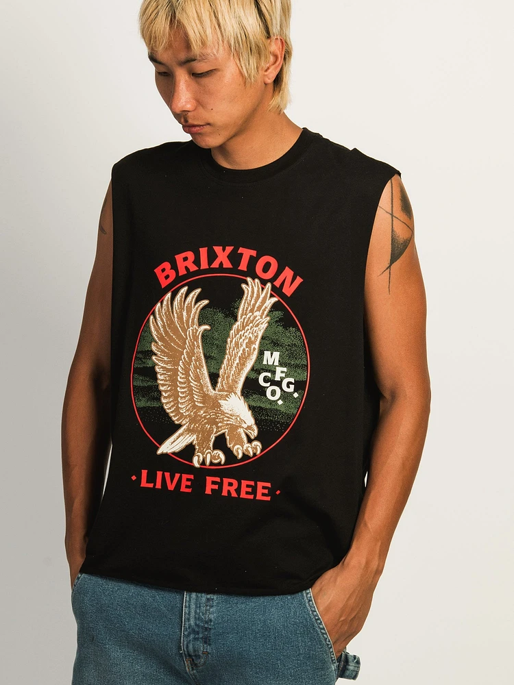 BRIXTON LIVE FREE MUSCLE TANK - BLACK