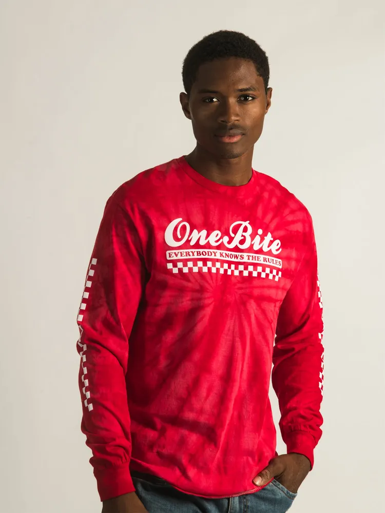 BARSTOOL SPORTS ONE BITE EVERYBODY KNOWS THE RULES LONG SLEEVE TEE