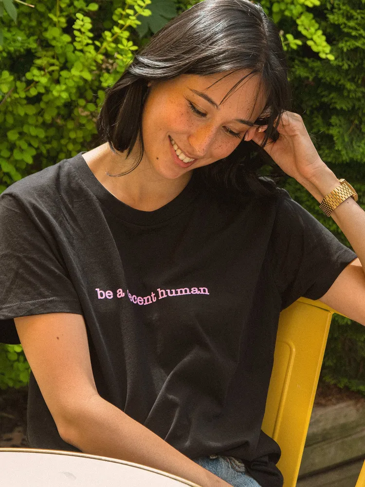 BARSTOOL SPORTS BE A DECENT HUMAN BF T-SHIRT