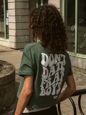 BARSTOOL SPORTS DON'T DATE FRAT BOYS CROP TEE - CLEARANCE