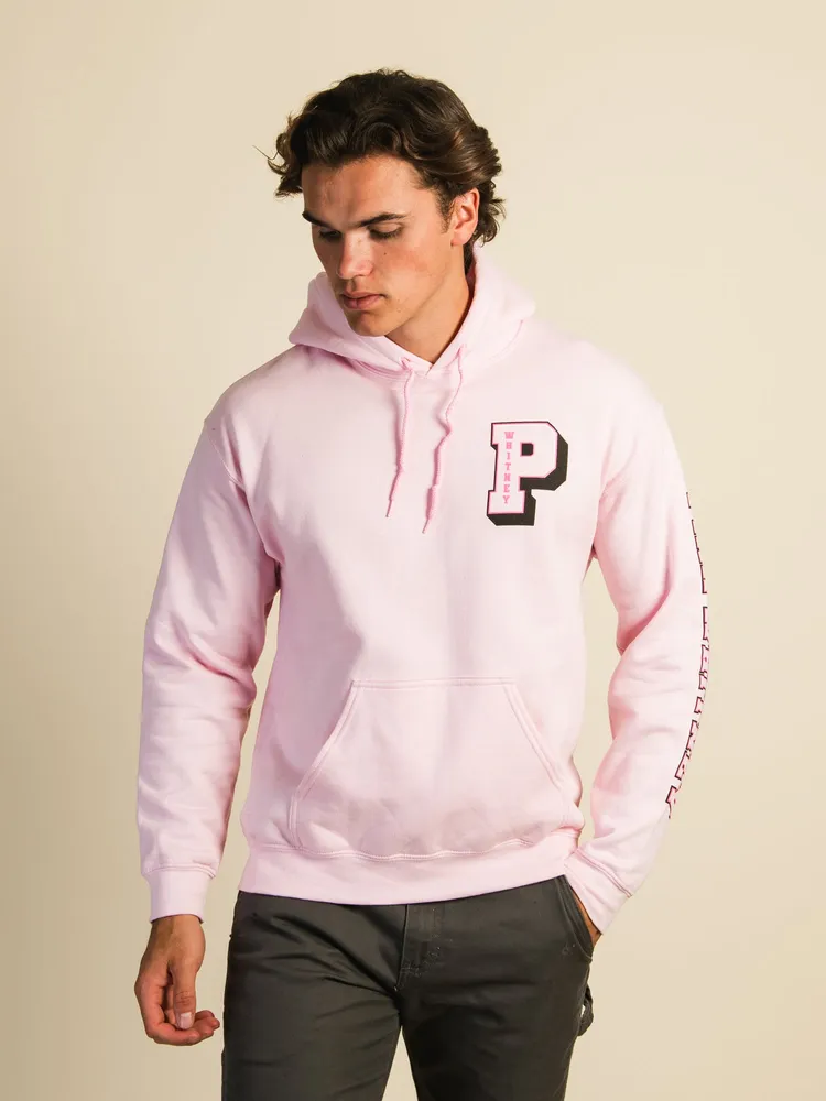 BARSTOOL SPORTS PINK WHITNEY VARSITY HOODIE