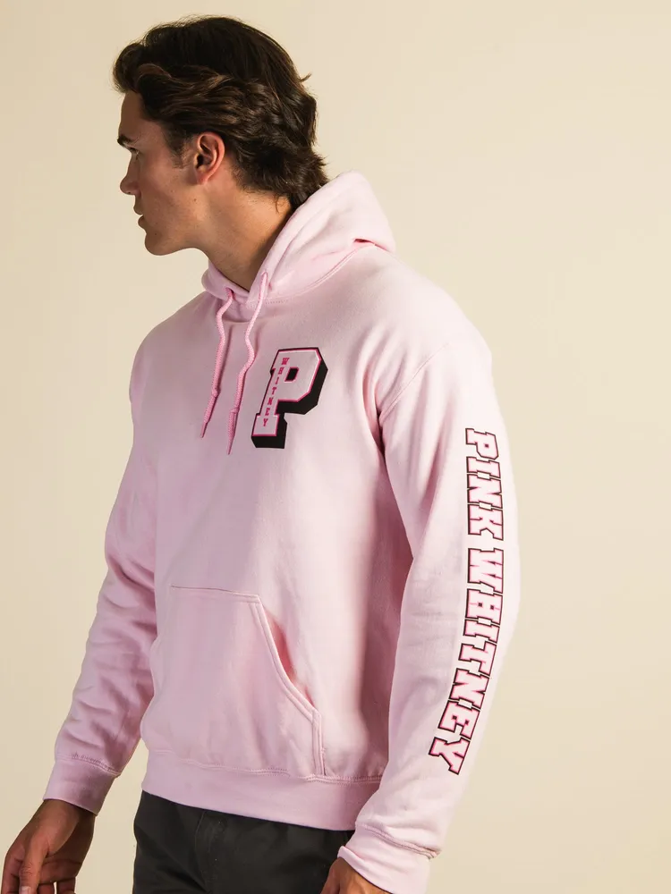 BARSTOOL SPORTS PINK WHITNEY VARSITY HOODIE