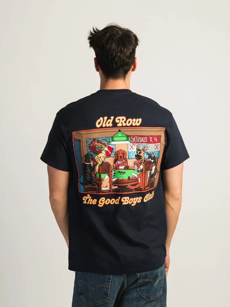 OLD ROW POKER DOGS POCKET T-SHIRT - DESTOCKAGE