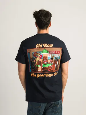 OLD ROW POKER DOGS POCKET T-SHIRT