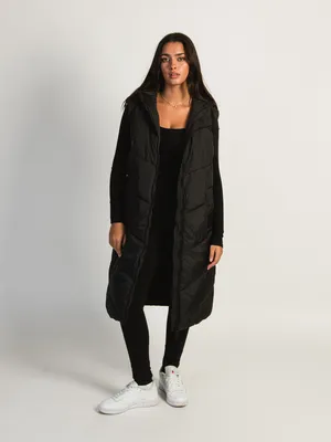 B.YOUNG BOMINA LONG HOODED PUFF VEST