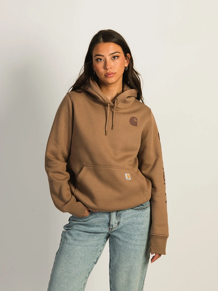 CARHARTT LOGO SLEEVE PULLOVER HOODIE