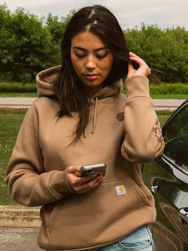 CARHARTT LOGO SLEEVE PULLOVER HOODIE