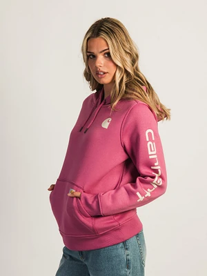 SWEAT À CAPUCHE CARHARTT LOGO SUR MANCHE