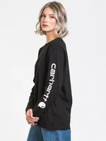 T-SHIRT À MANCHES LONGUES AVEC LOGO POUR FEMMES