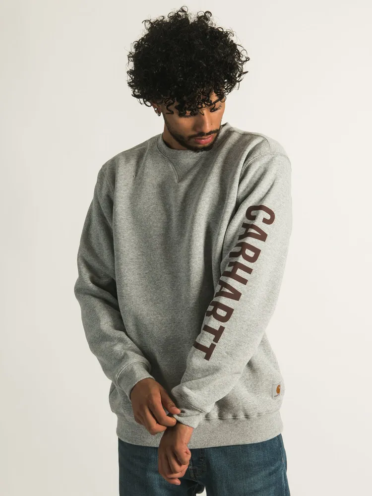 CARHARTT MIDWEIGHT CREWNECK LOGO SLEEVE - CLEARANCE