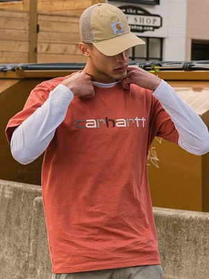 CARHARTT RELAXED FIT EMBROIDERED LOGO GRAPHIC T-SHIRT