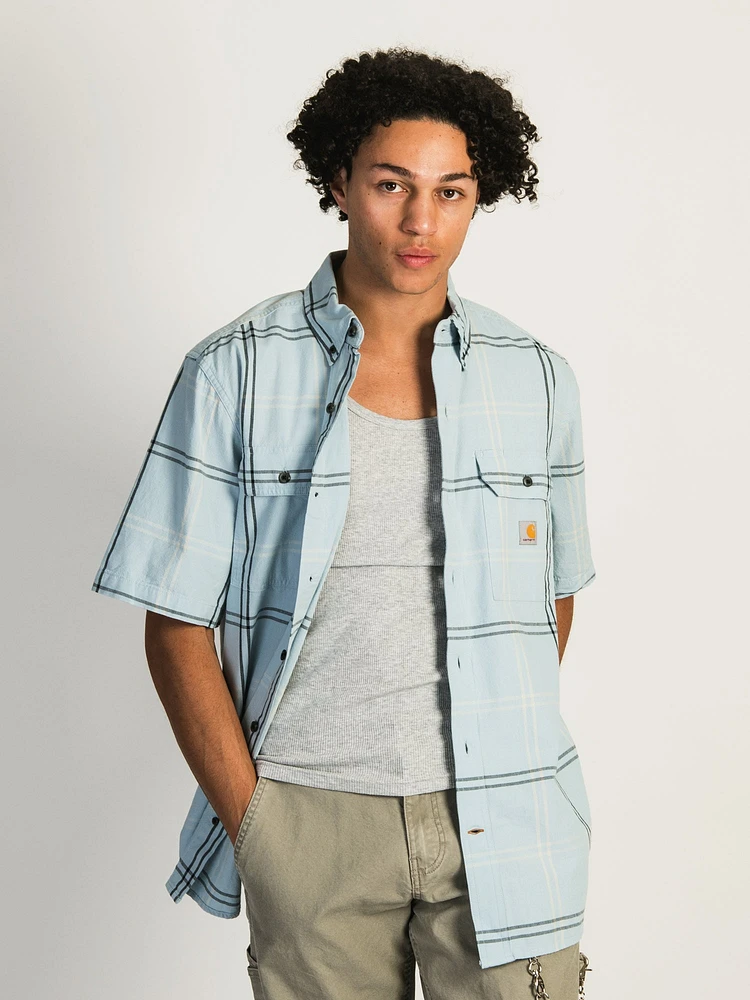 CHEMISE PLAID COUPE AMPLE À MANCHES COURTES