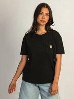 CARHARTT HENLEY T-SHIRT - BLACK