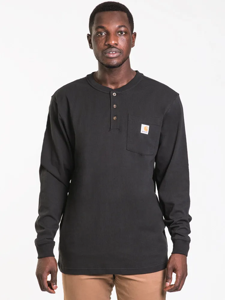 CARHARTT LONG SLEEVE POCKET HENLEY TEE