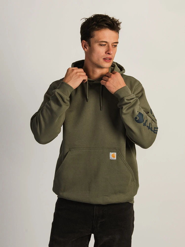 SWEAT À CAPUCHE CARHARTT LOGO SUR MANCHE