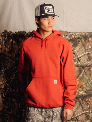 CARHARTT LOGO SLEEVE GRAPHIC PULL OVER HOODIE