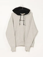 PULL-OVER À DOUBLE CAPUCHE EN TISSAGE INVERSÉ POUR HOMME