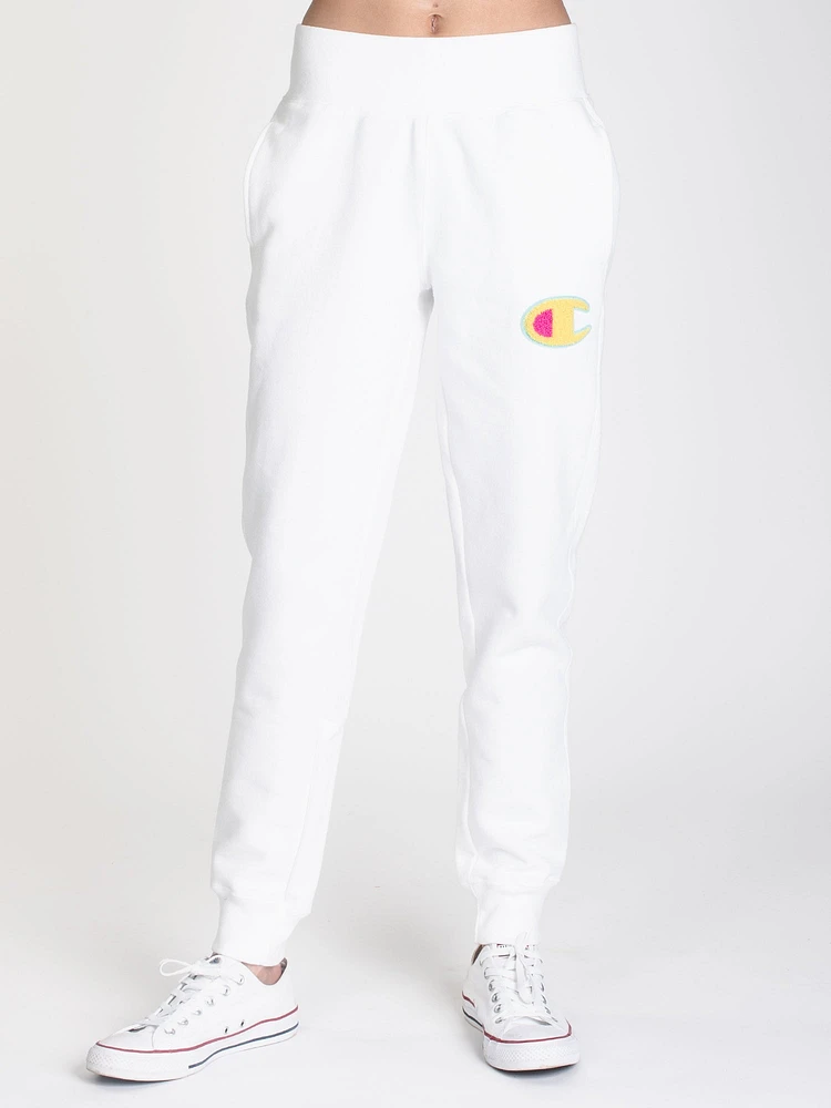 WOMENS REV WEAVE CHN JOGGER - WHITE CLEARANCE