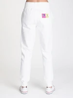 WOMENS REV WEAVE CHN JOGGER - WHITE CLEARANCE