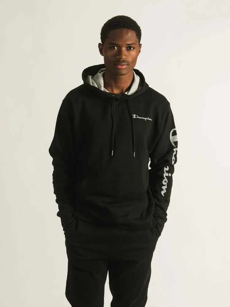 CHAMPION POWERBLEND SLEEVE & LC SCRIPT HOODIE - CLEARANCE