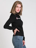 CHAMPION CLASSIC SCRIPT LONG SLEEVE TEE - CLEARANCE