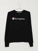 CHAMPION CLASSIC SCRIPT LONG SLEEVE TEE - CLEARANCE