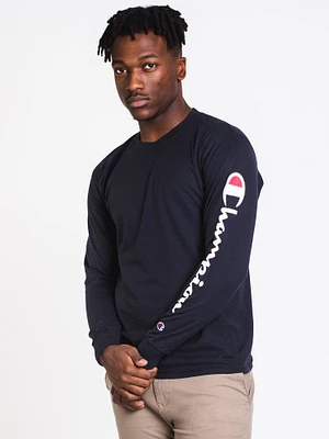 MENS CLASSIC SLV LONG SLEEVE T-SHIRT- NAVY - CLEARANCE