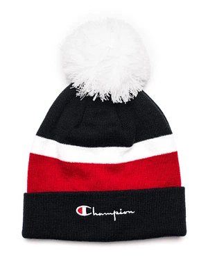 POM BEANIE - NVY/SCA/WHT - CLEARANCE
