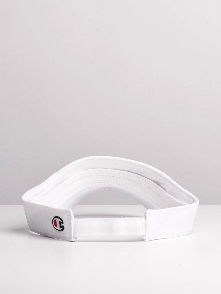 TWILL MESH VISOR - WHITE - CLEARANCE