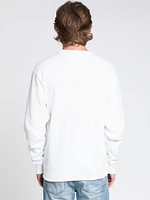 MENS COLOUR POP CREW - WHITE/BLACK CLEARANCE