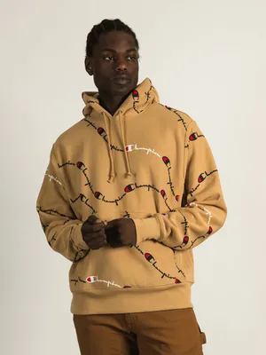 CHAMPION REVERSE WEAVE ALL OVER PRINT PULLOVER HOODIE