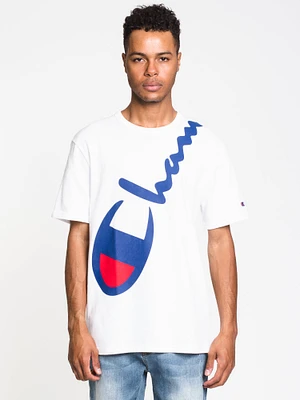 CHAMPION HERITAGE SLANT SHORT SLEEVE TEE - CLEARANCE