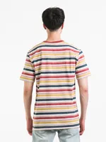 CHAMPION YARN DYE STRIPE T-SHIRT - CLEARANCE