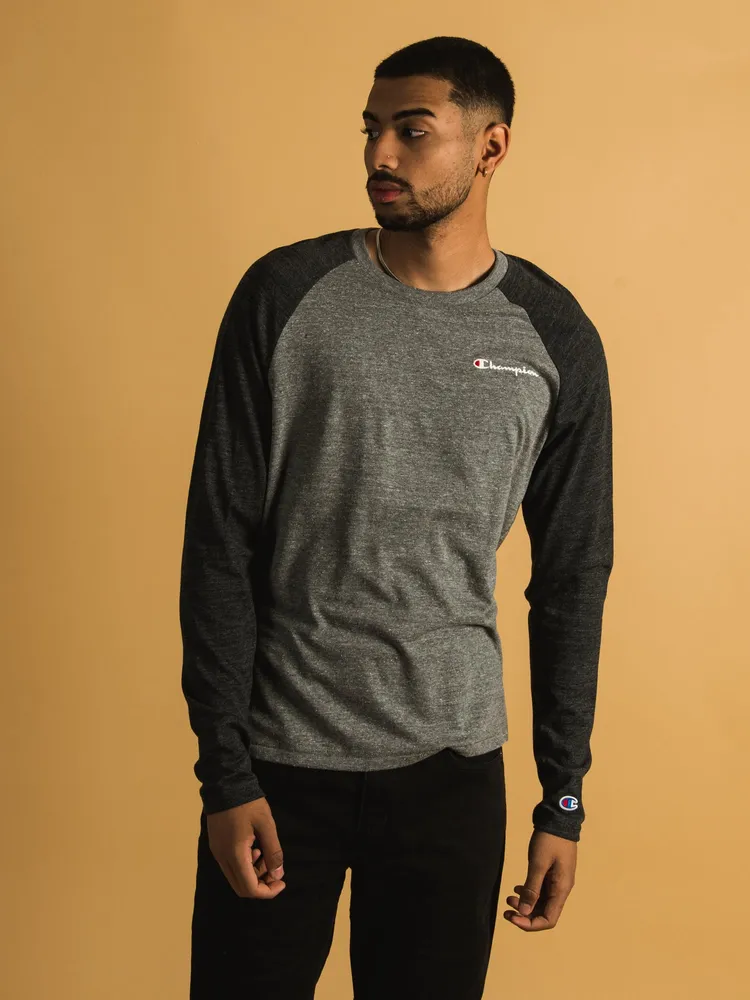 CHAMPION POWERBLEND LONG SLEEVE RAGLAN - CLEARANCE