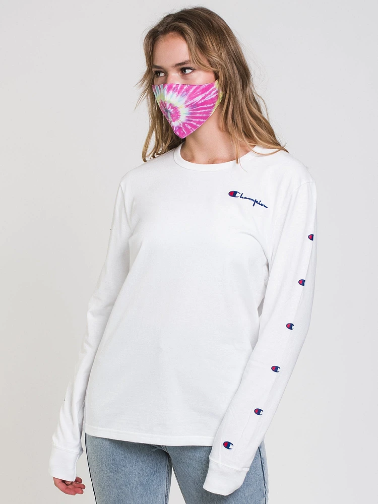 T-SHIRT À MANCHES LONGUES AVEC LOGO BRODÉ POUR FEMMES