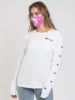 T-SHIRT À MANCHES LONGUES AVEC LOGO BRODÉ POUR FEMMES