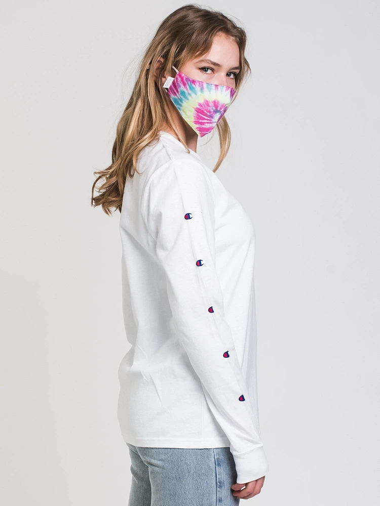 T-SHIRT À MANCHES LONGUES AVEC LOGO BRODÉ POUR FEMMES