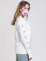 T-SHIRT À MANCHES LONGUES AVEC LOGO BRODÉ POUR FEMMES