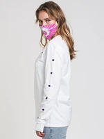 T-SHIRT À MANCHES LONGUES AVEC LOGO BRODÉ POUR FEMMES