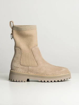 WOMENS CLARKS ROCK KNIT BOOT - CLEARANCE