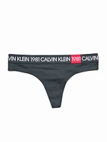 WOMENS 1981 BOLD THONG - BLACK CLEARANCE